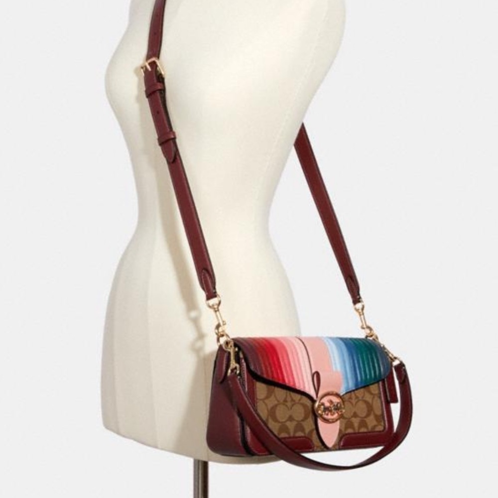 ๐ Georgie Shoulder Bag Signature Canvas W/๐ - Picture 2 of 5